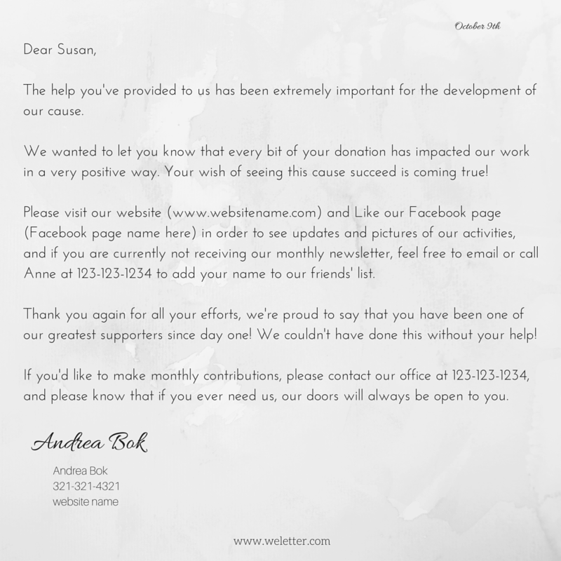 thank you letter